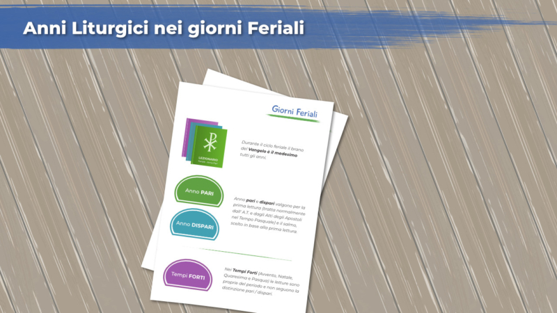 Anno Liturgico e Tempi Liturgici - Anno Pari e Dispari - Cateshop